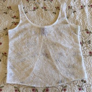 White lace top - size L